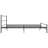 Estructura de cama sin colchón metal gris 180x200