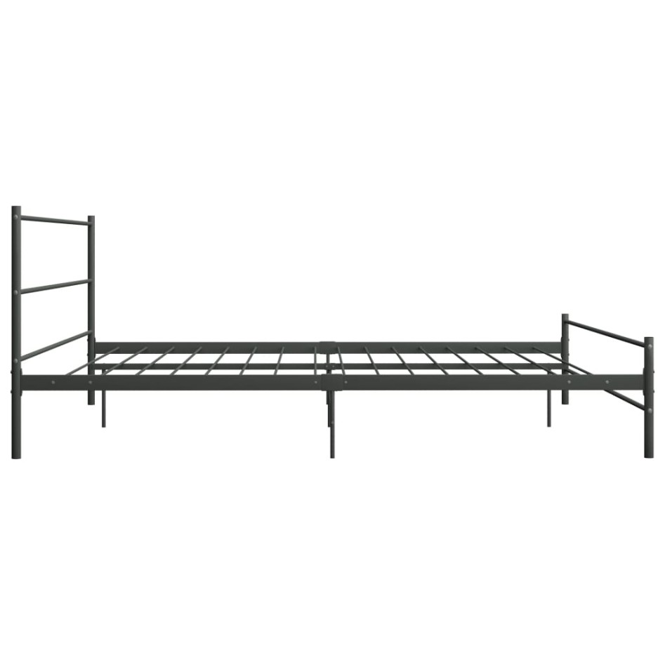 Estructura de cama sin colchón metal gris 180x200