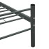 Estructura de cama sin colchón metal gris 180x200