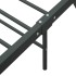 Estructura de cama sin colchón metal gris 180x200