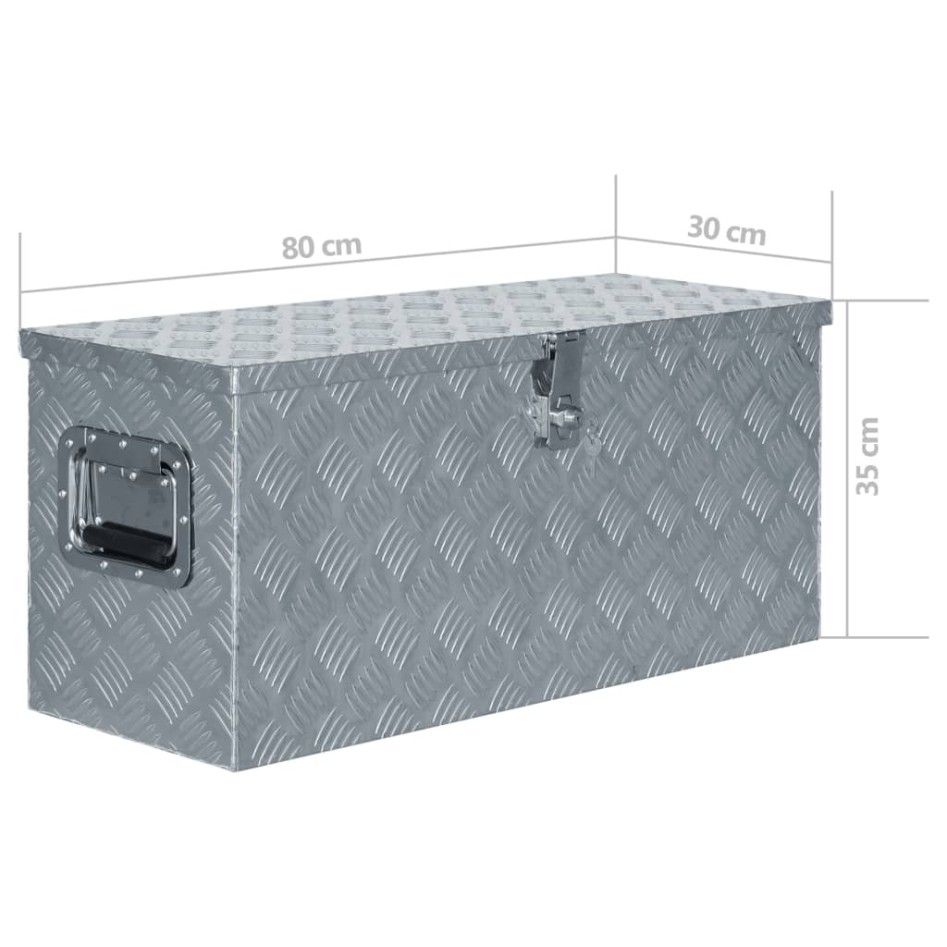 Caja de aluminio 80x30x35 cm