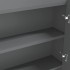 Armario de baño con espejo MDF gris 80x15x60