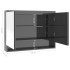 Armario de baño con espejo MDF gris 80x15x60