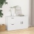 Aparador de madera contrachapada blanco 100x33x59,5