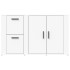 Aparador de madera contrachapada blanco 100x33x59,5