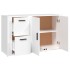 Aparador de madera contrachapada blanco 100x33x59,5
