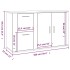 Aparador de madera contrachapada blanco 100x33x59,5
