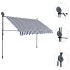Toldo manual retráctil con LED azul y blanco 250