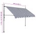 Toldo manual retráctil con LED azul y blanco 250