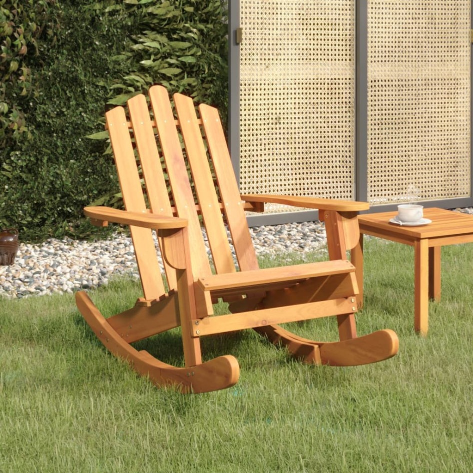 Silla mecedora Adirondack madera maciza