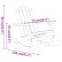 Silla mecedora Adirondack madera maciza