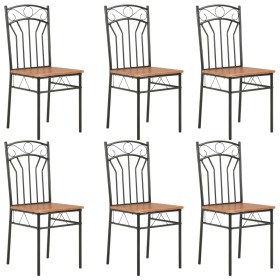 Sillas de comedor 6 unidades MDF