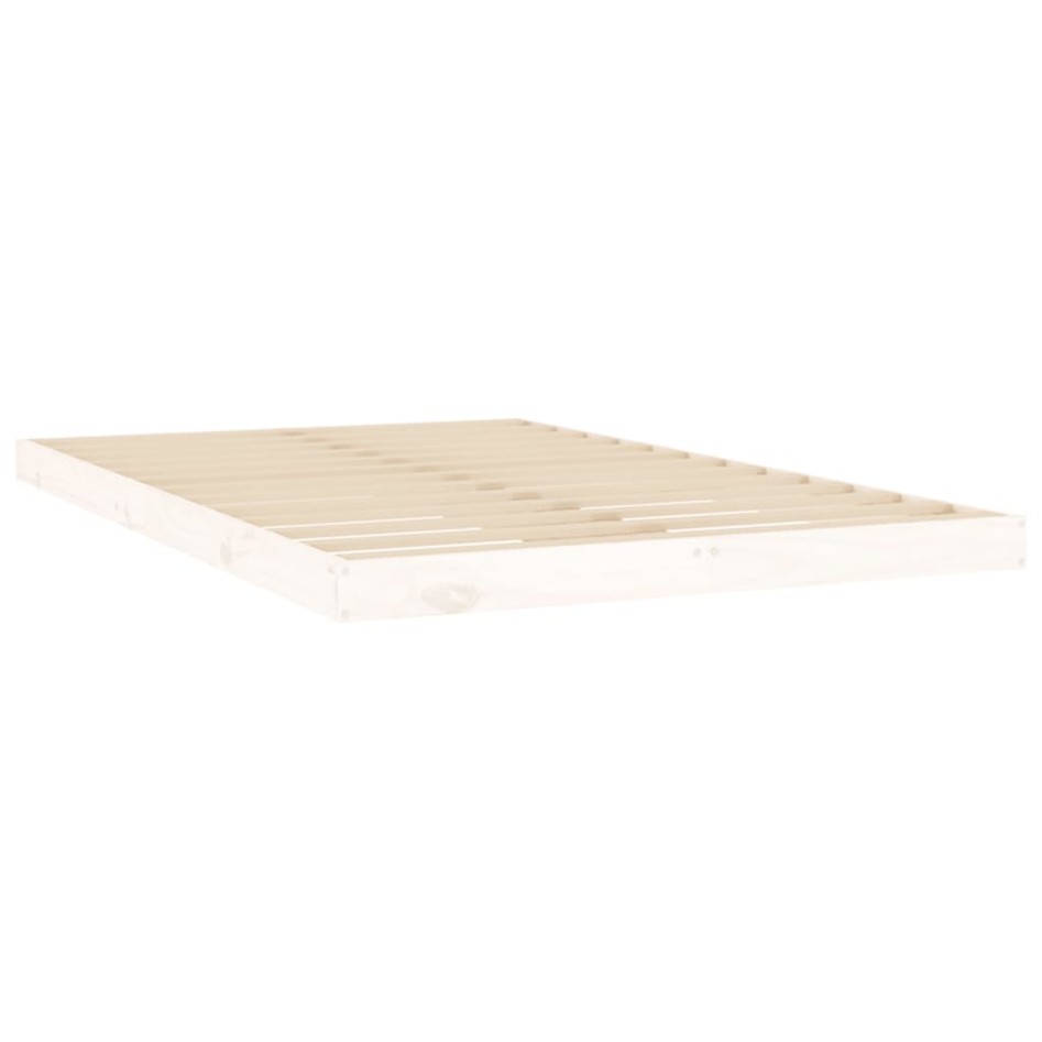 Estructura de cama sin colchón madera de pino blanca 120x200
