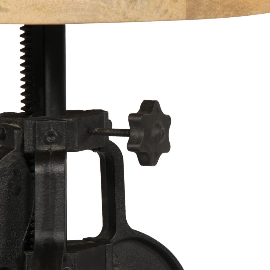 Mesa auxiliar 45x(45-62) cm madera de mango y hierro