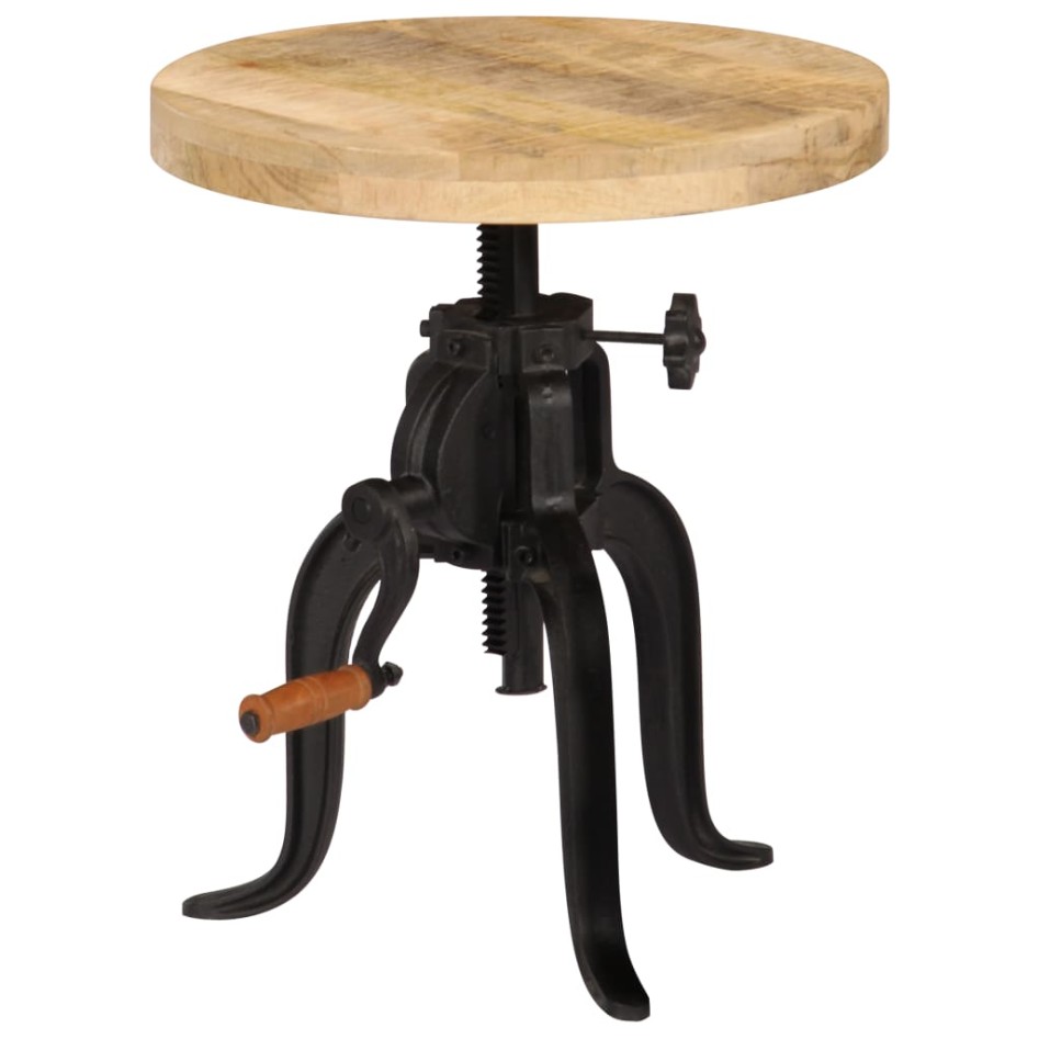 Mesa auxiliar 45x(45-62) cm madera de mango y hierro