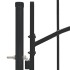 Puerta de jardín de acero negro 1x1,75