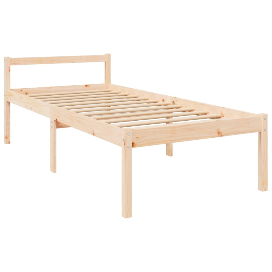 Cama para personas mayores madera maciza de pino 100x200