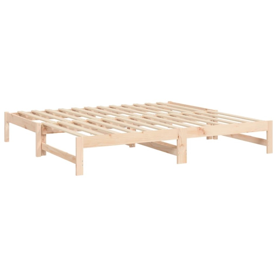 Sofá cama extraíble madera maciza de pino 2x(75x190)