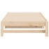 Sofá cama extraíble madera maciza de pino 2x(75x190)