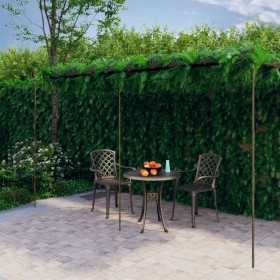 Pérgola de jardín marrón antiguo 6x3x2,5 m