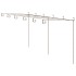 Pérgola de jardín marrón antiguo 6x3x2,5 m