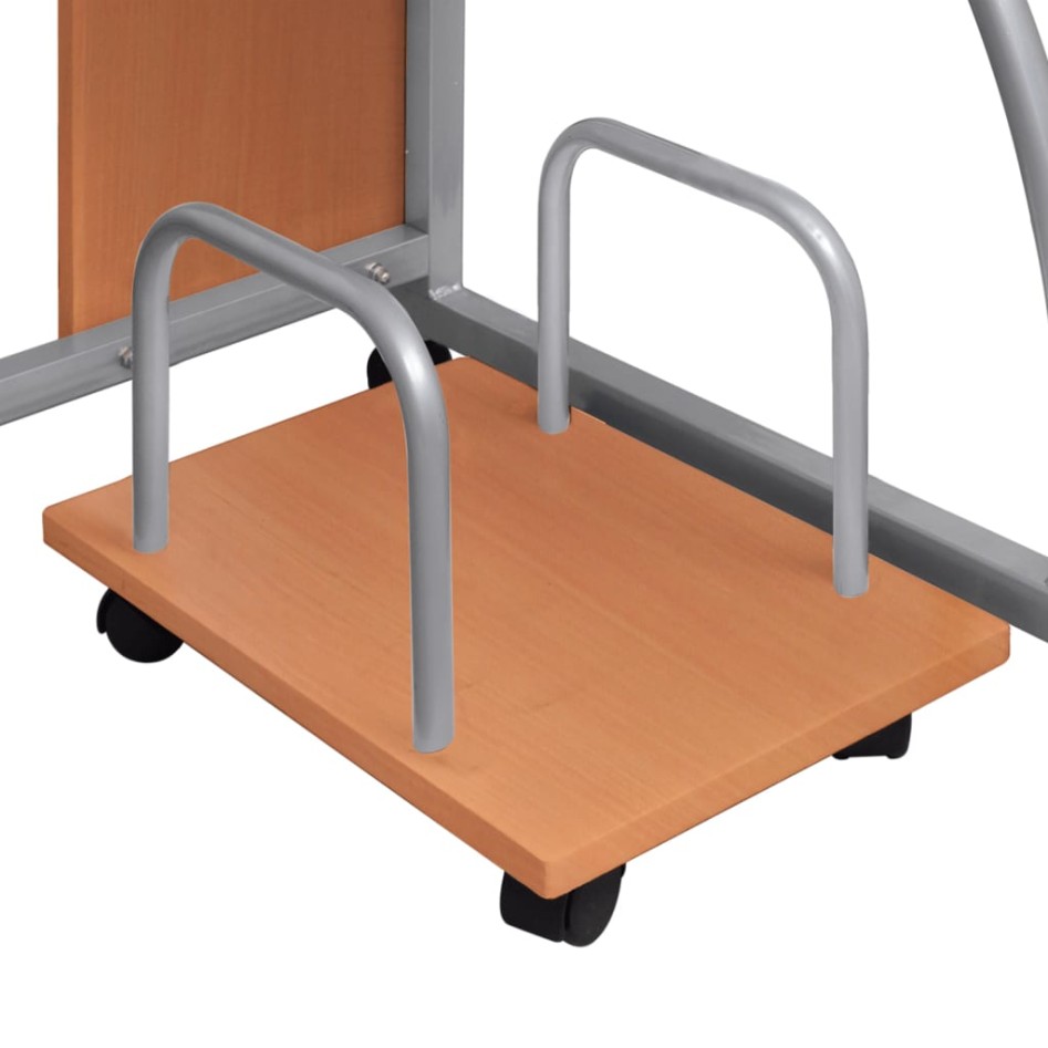 Escritorio ordenador madera contrachapada marrón 110x52x88,5