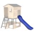 Tobogán infantil polipropileno azul 175x38x23