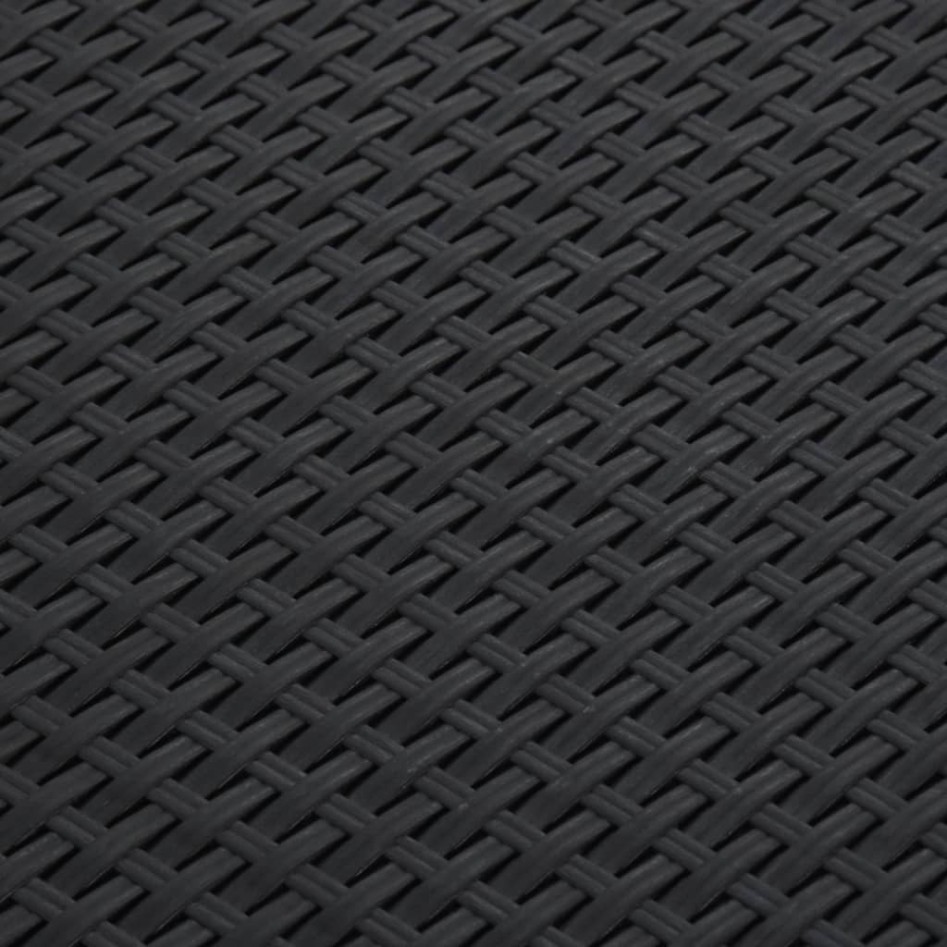 Caja de almacenaje de jardín ratán PP color grafito 60x54x41