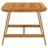 Mesa de comedor de jardín madera maciza de acacia 88x88x74