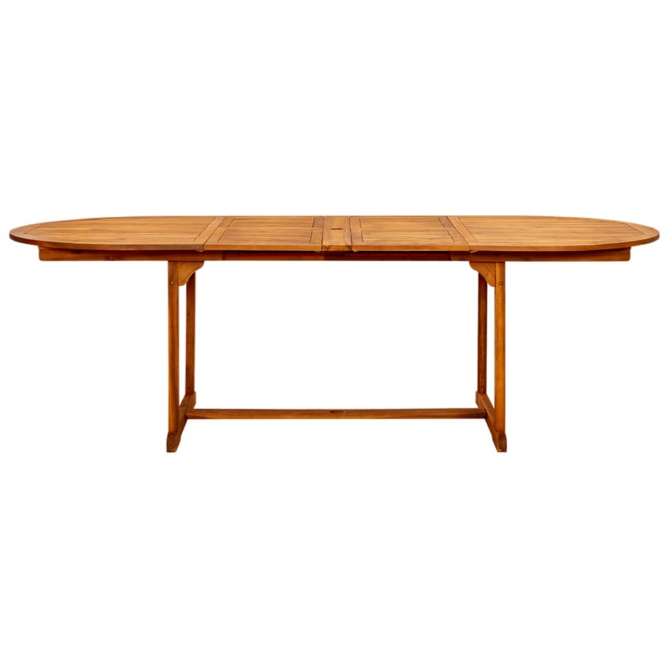 Mesa de comedor jardín madera maciza acacia (160-240)x100x75