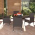 Juego muebles jardín 5 pzas con cojines ratán sintético