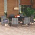 Set de muebles jardín 7 pzas con cojines ratán sintético