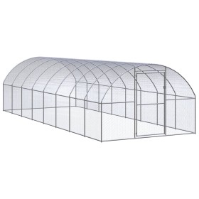 Gallinero de exterior de acero galvanizado 3x8x2