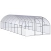 Gallinero de exterior de acero galvanizado 3x8x2 m