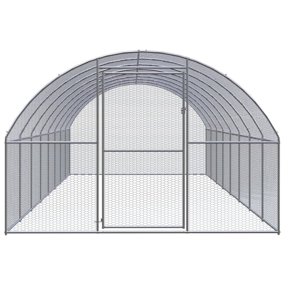 Gallinero de exterior de acero galvanizado 3x8x2