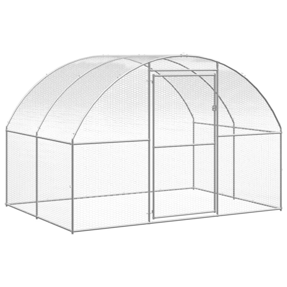 Gallinero de exterior de acero galvanizado 3x8x2