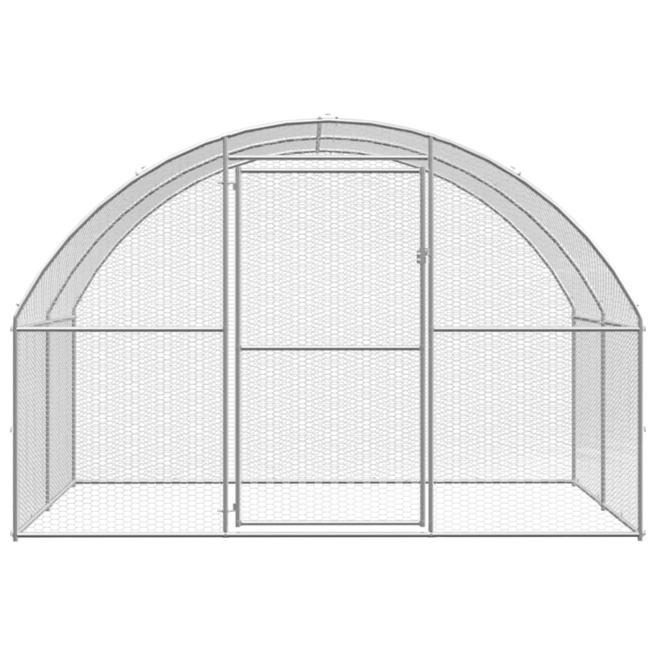 Gallinero de exterior de acero galvanizado 3x8x2