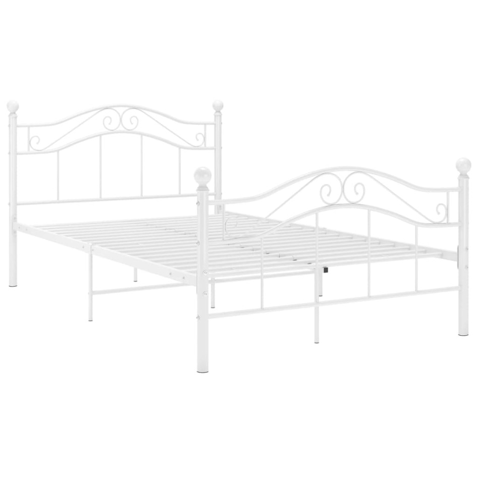 Estructura de cama de metal blanco 120x200