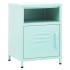 Mesitas de noche 2 uds acero verde menta 35x35x51