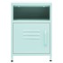 Mesitas de noche 2 uds acero verde menta 35x35x51