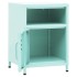 Mesitas de noche 2 uds acero verde menta 35x35x51