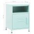 Mesitas de noche 2 uds acero verde menta 35x35x51