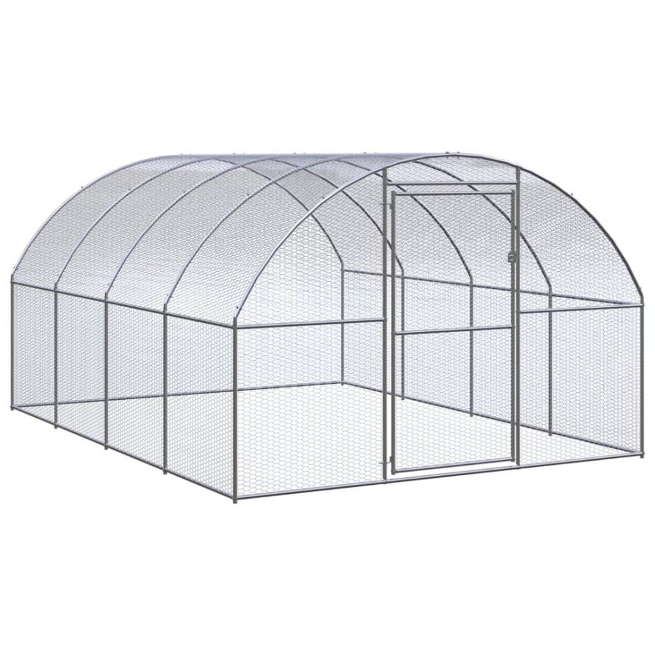 Gallinero de exterior de acero galvanizado 3x4x2