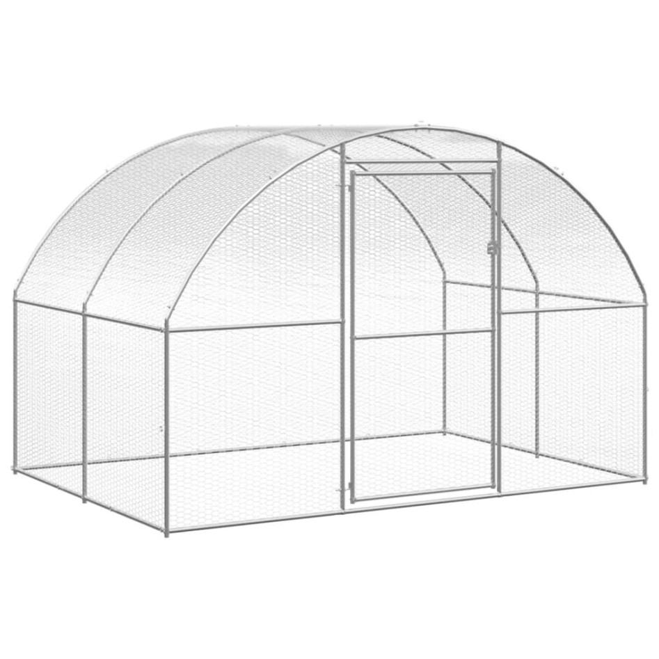Gallinero de exterior de acero galvanizado 3x4x2