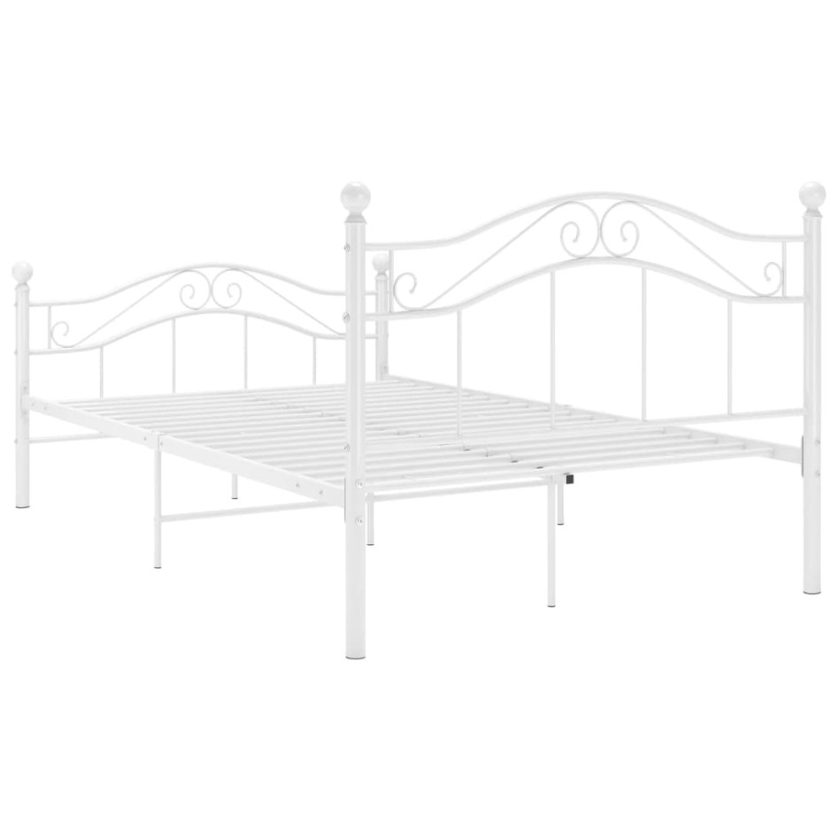 Estructura de cama de metal blanco 120x200
