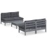 Muebles de jardín 5 pzas con cojines antracita madera de