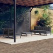 Muebles de jardín 6 pzas con cojines antracita madera de pino