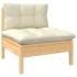 Muebles de jardín 8 piezas cojines madera de pino color