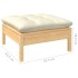 Muebles de jardín 8 piezas cojines madera de pino color