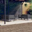 Muebles de jardín 7 pzas con cojines antracita madera de pino